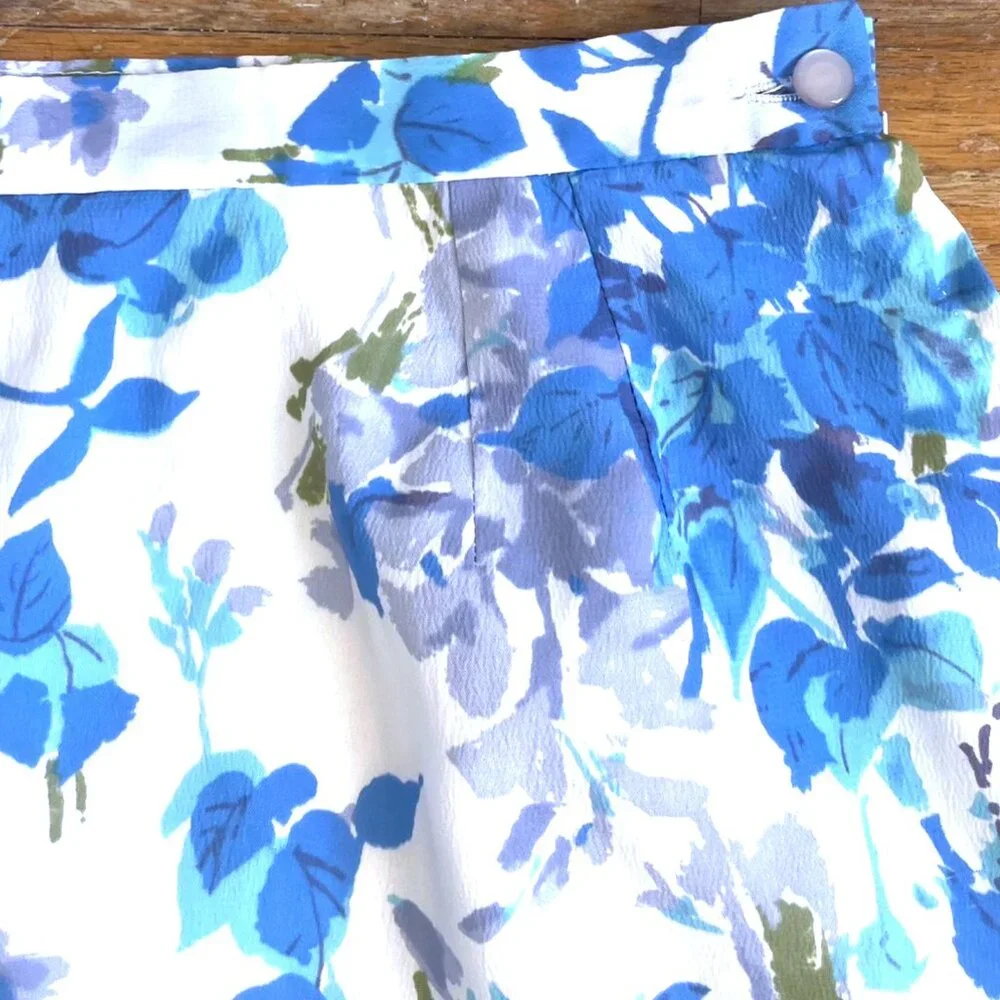 Vintage 60s Floral Skirt Size Small 27" Waist 1960s Handmade Lightweight Skirt - Picture 3 of 5